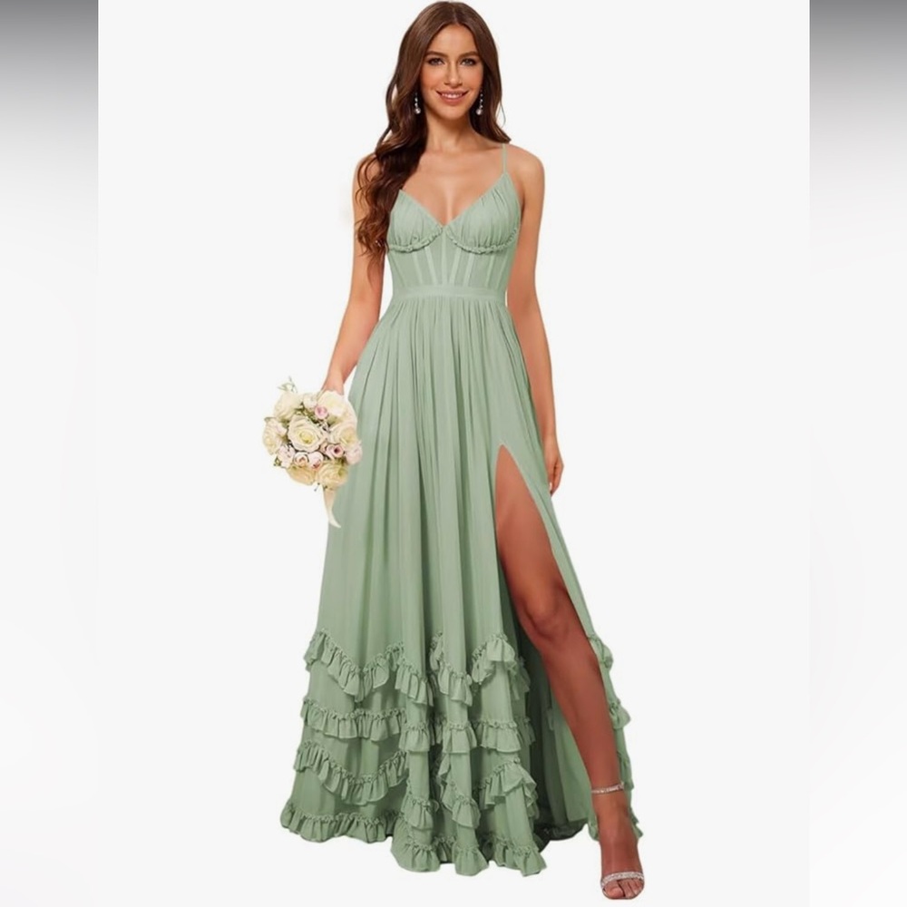 Elegant Green Maxi Dress